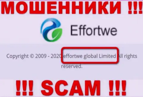 На web-сервисе Еффортве Глобал Лтд сказано, что Effortwe Global Limited - это их юр. лицо, однако это не значит, что они добросовестны