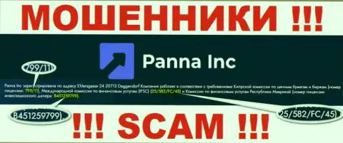 Мошенники Панна Инк искусно оставляют без средств доверчивых клиентов, хотя и показывают лицензию на интернет-сервисе