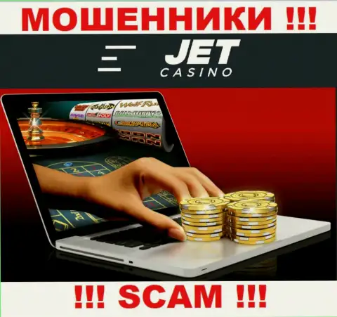 Джет Казино грабят доверчивых клиентов, работая в направлении Интернет-казино