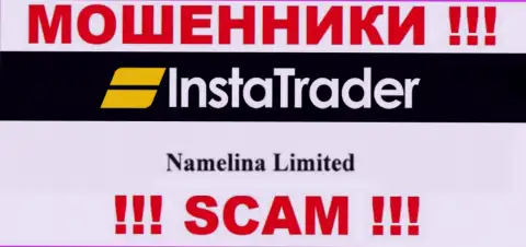 Юридическое лицо компании Инста Трейдер - это Namelina Limited, инфа взята с официального онлайн-сервиса
