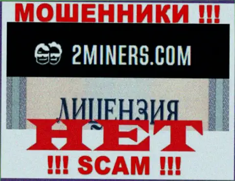 Будьте бдительны, организация 2Miners не получила лицензию - это интернет обманщики