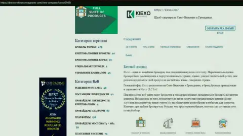 Статья про форекс дилинговую компанию KIEXO размещена на веб-сервисе Директори ФинансМагнатес Ком