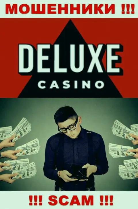 Если вдруг вас развели на денежные средства в организации Deluxe-Casino Com, тогда пишите жалобу, Вам попытаются оказать помощь