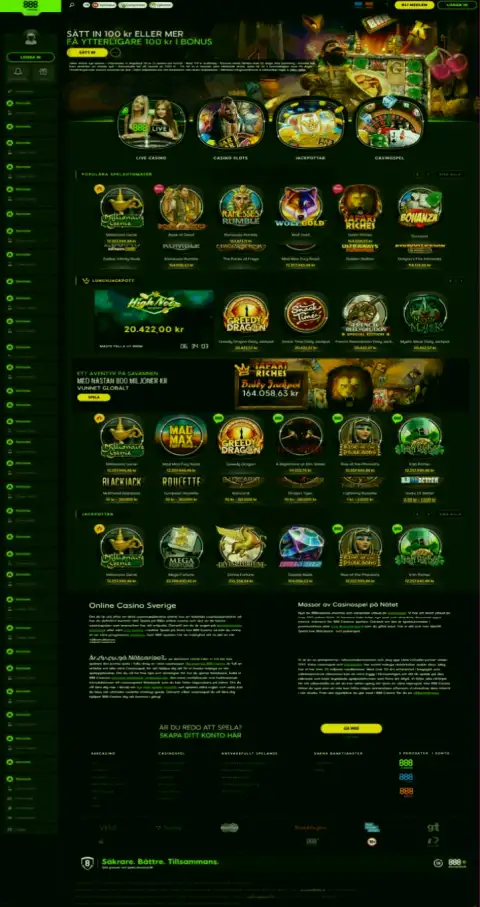 Ложь на страничках информационного сервиса мошенников 888 Casino