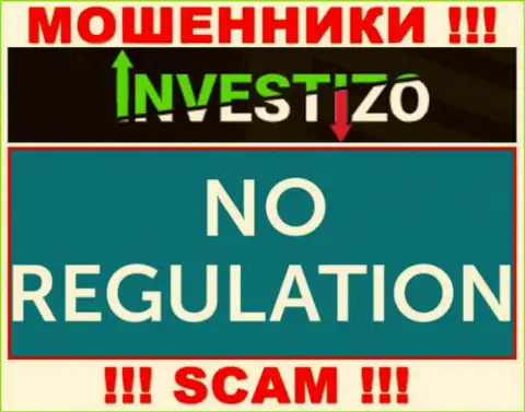 У компании Investizo не имеется регулятора - мошенники безнаказанно надувают доверчивых людей