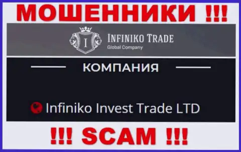 Infiniko Invest Trade LTD - это юридическое лицо internet-лохотронщиков InfinikoTrade
