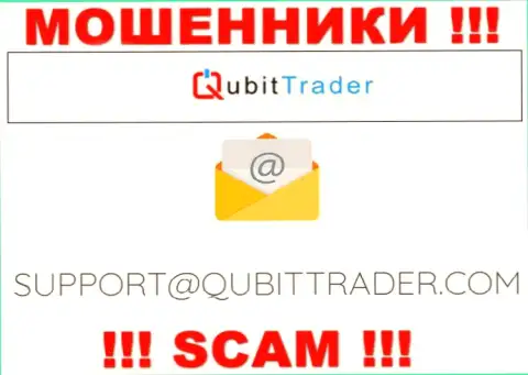 Электронная почта мошенников QubitTrader, расположенная на их сайте, не общайтесь, все равно обманут