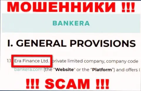 Era Finance Ltd управляющее компанией Bankera