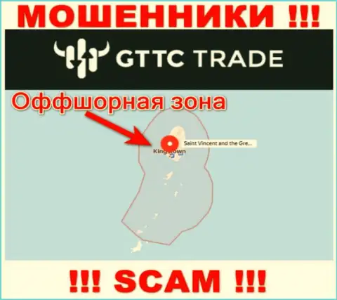 МОШЕННИКИ GT TC Trade зарегистрированы очень далеко, на территории - Saint Vincent and the Grenadines