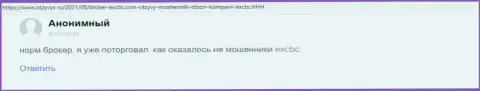 Сайт Otzyvys Ru поделился отзывом валютного трейдера о фирме EXBrokerc