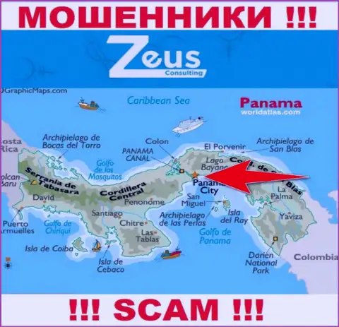 Zeus Consulting - это интернет ворюги, их адрес регистрации на территории Panamá