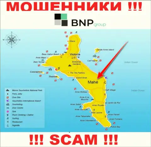 BNP Group находятся на территории - Mahe, Seychelles, избегайте работы с ними