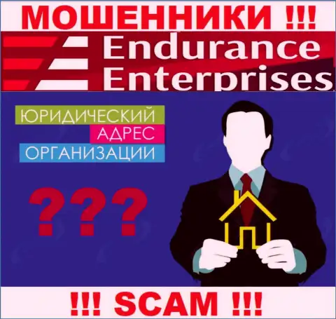 Вы не сможете отыскать сведения о юрисдикции Endurance Enterprises ни на сайте мошенников, ни во всемирной сети internet