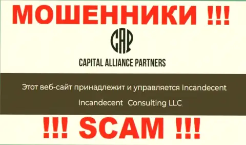 Юридическим лицом, управляющим мошенниками Capital Alliance Partners, является Consulting LLC