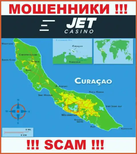 Curaçao - это официальное место регистрации организации Jet Casino