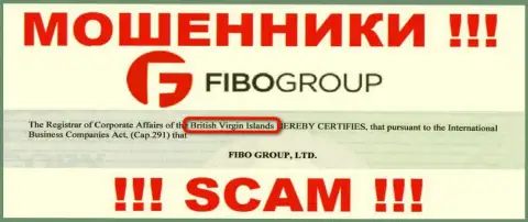 Лохотрон Fibo Group зарегистрирован на территории - Британские Виргинские Острова