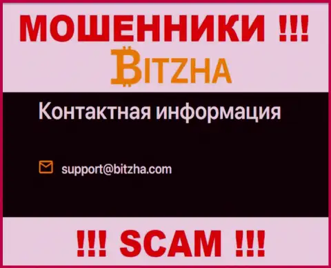 Адрес электронного ящика кидал Bitzha24 Com, информация с официального веб-сайта