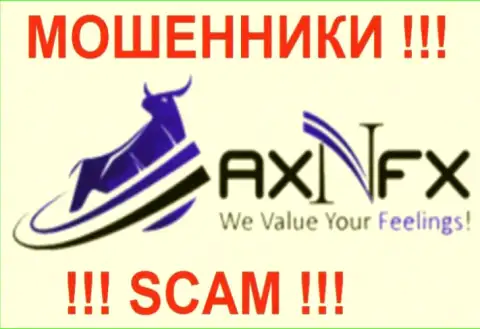 Лого мошеннического дилера AXN FX